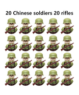 20pcs/lot WW2 Chinese Military Soldiers Building Blocks Army Figures Bri... - £11.38 GBP