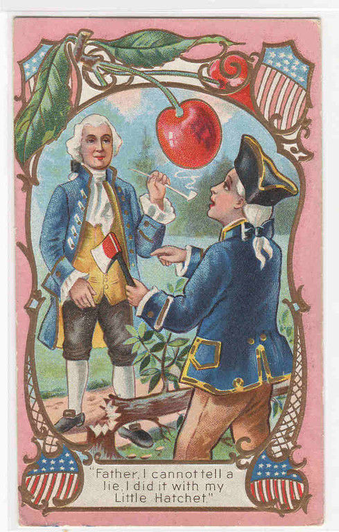 President George Washington Cherry Tree Patriotic postcard - £5.52 GBP