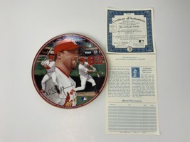 Vtg Cardinals Mark McGwire 1998 Home Run Hero Souvenir Plate Bradford Ex... - $14.80