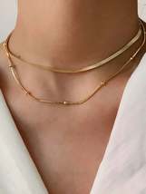 2-Piece Stainless Steel Snake Chain Necklace - $15.74