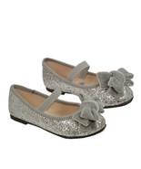 Koala Kids Silver Ballet Shoes with Bow - Toddler- Toddler Girls Size 4 ... - £9.37 GBP