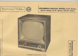1956 STROMBERG-CARLSON K-21 TELEVISION Tv Photofact MANUAL KH-22 22TM 21... - $9.89