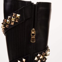 The Gladiator Black Leather Knee High Women Boot image 8