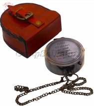 Antique Flat Pocket Compass with DAD-I Will Always Be Your Little Girl Engraved  - £36.13 GBP