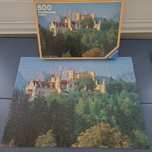 RARE Castle Ravensburger Puzzle 500 Pc Hohenschwangau Complete Vtg 1987 ... - $95.00