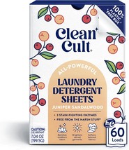 Cleancult Laundry Detergent Sheets Juniper Sandalwood 60ct - $239.11 MXN
