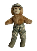 Bear Forces Of America US Air Force Teddy Bear 12” Plush Digital Camo Boots Girl - £11.92 GBP