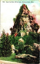 Sugar Loaf Rock Mackinac Island Michigan MI 1913 DB Postcard  - £3.06 GBP