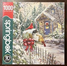 Springbok Winter Cottage 1000 Piece Puzzle Winter Snow Scene USA Complet... - $12.87 CAD