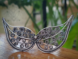 PAFTI - Ancient Ladies Belt Buckle Shaped - Sterling (Tibetan) Silver Pin Brooch - £29.64 GBP