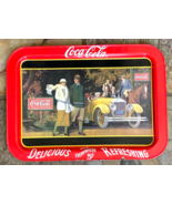 Coca Cola &quot;Touring Car&quot;  Bed Tray 1987 Reproduction Metal 17x13-      3 - €17,18 EUR