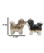 Animated Puppy Dog Shih Tzu Kitchen Salt And Pepper Shakers Ceramic Figu... - $341.93 MXN