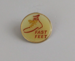 Fast Feet McDonald&#39;s Employee Lapel Hat Pin - £5.71 GBP