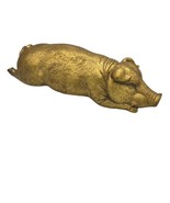 Large Laying Sleeping Pig Hog Figure Statue 18&quot; Inches Gold BBQ Pit RARE... - £125.16 GBP