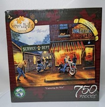 Serendipity Capturing the Win Harley Davidson 750 Piece NEW SEALED Puzzle - $17.42
