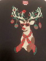 Hybrid Holiday Ugly Christmas sweater Deer with ornaments XL - $26.17