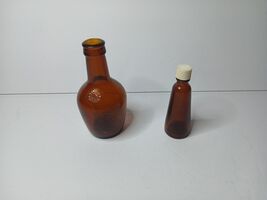  Paul Jones Lousville KY 1890's Mini Amber Glass Whiskey Bottle And Medi... - $23.76
