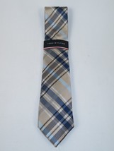 Men's Tommy Hilfiger Tie Classic Woven Silky Feel #Tommy-3 Tan Blue image 2