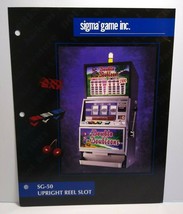 Sigma Slot Machine FLYER Upright Reel Casino Artwork Sheet Double Doubloons Game - £18.61 GBP