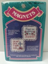 Vintage Design For the Needle Kit #2012 Religious Magnet Set/2 Stitch Em... - $5.89