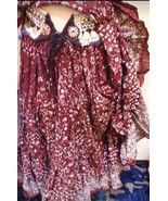 BURGUNDY MAHARANI Tribal BellyDance ATS DeLuxe Gypsy Skirt 25 Yards~36&quot; - $175.24 CAD