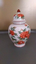 Andrea by Sadek - Red Flower Design Jar With Lid - $16.99