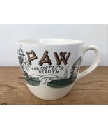 1950s Vintage Antique Paw Yer Coffees Ready Funny Hillbilly White Coffee... - £39.27 GBP