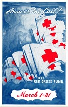 Red Cross Fund Drive Answer the Call 1953 UNP Advertising Postcard Unused - £2.79 GBP