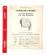 Fairbanks, Morse &amp; Co Engine Service Chart - Magnetos - 4 Pages - £18.64 GBP