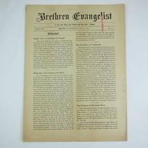 Brethren Evangelist Christian Newspaper Ashland Ohio Antique July 23rd 1... - £23.58 GBP