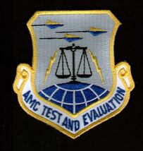 USAF AMC TEST AND EVALUATION PATCH - SHIELD STYLE FLULL COLOR NOS :GA12-2 - $3.96