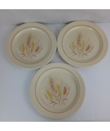 Anchor Hocking Ironstone &quot;Autumn Glory&quot; Set/3 Dinner Plates USA 10.5&quot; - $348.31 MXN