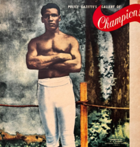 1952 Peter Jackson HW Boxing Champ Police Gazette Litho Print Sport DWXX4 - $34.99