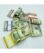  Realistic Prop Money 50 Pcs $50 $20 $10 $5 Double Sided Full Print look... - £11.18 GBP