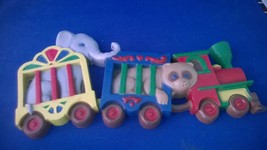 Burwood Products Circus Animal Train Wall Hanging Elephant and Bear - $5.00