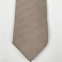 Brooks Brothers Makers Silk Neck Tie 56 x 3.75 Beige Burgundy Necktie - £11.93 GBP