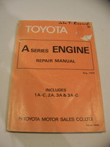 TOYOTA TERCEL A SERIES ENGINE REPAIR MANUAL 1A-C, 2A, 3A, 3A-C 1979 - $35.99