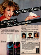 Vintage 1984 New Alberto Mousse Big Hair Model Print Ad  - £4.38 GBP