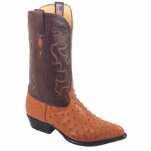 Los Altos Cognac Leather Ostrich New J Boots Style # 1 99 03 03.SIZE 11,12. - £278.91 GBP