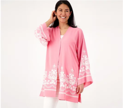 Attitudes by Renee Embroidered Long Sleeve Cardigan (Watermelon, XXS) A601033 - £19.64 GBP