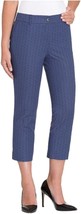 Hilary Radley Women&#39;s Stretch Slim Leg Crop Pant - Blue Combo - Size 8 - £11.26 GBP