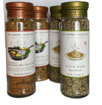4 X The Gourmet Collection Spice Blends  Pasta Herb + Seafood spectacular - $50.00