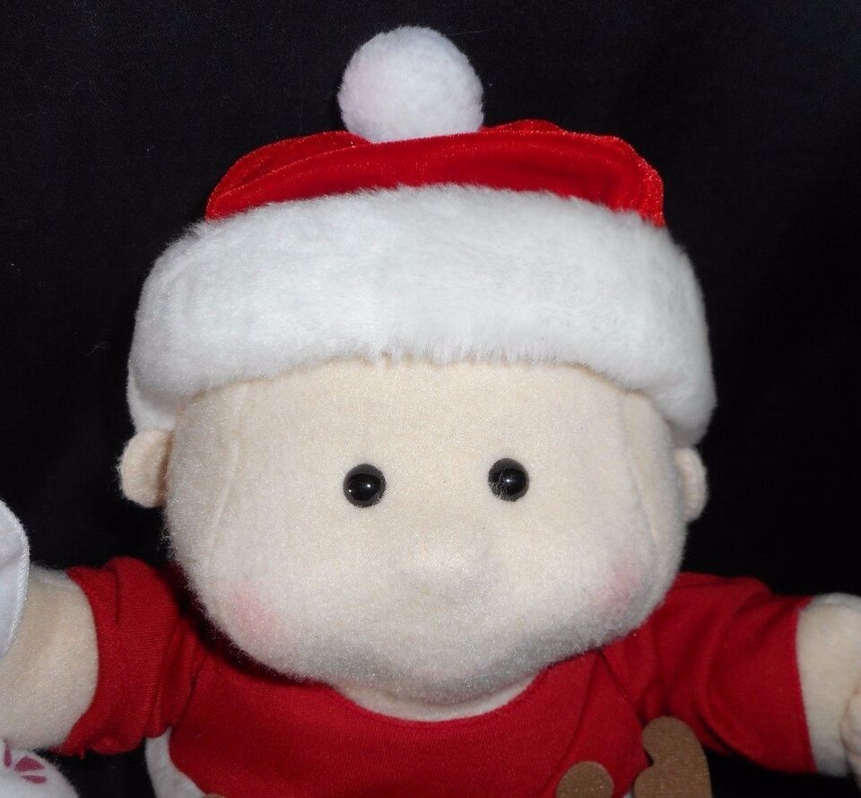 12" SOFT TOY CONCEPTS CHRISTMAS BLANKY BABY BOY DOLL RATTLE STUFFED ANIMAL PLUSH - $46.55