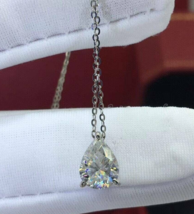 2.00Ct Pera Corte Diamante Imitación Colgante Solitario Oro Blanco Chapado Libre - £50.60 GBP