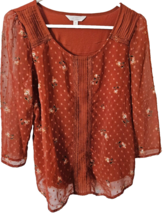 Lauren Conrad L C Womens Blouse Shirt Size Medium L/S Polyester Blend Ex... - £15.04 GBP