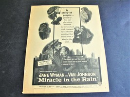 Miracle in the Rain-1956 film starring: Van Johnson,Jane Wyman-Page Movie Ad. - £5.96 GBP