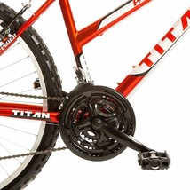 Titan Pathfinder 26 Inch 18-Speed Womens Mountain Bike Suspension Red White New. image 2