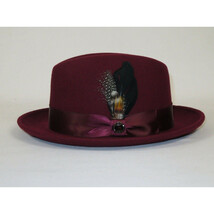 Men Bruno Capelo Hat Australian Wool Crushable Center Dent Florence FL524 Wine image 2