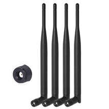 Dual Band Wifi 2.4Ghz 5Ghz 5.8Ghz 6Dbi Mimo Rp-Sma Male Antenna (4-Pack) For Wif - £18.15 GBP
