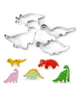 Orysin 4-Piece Dinosaur Shaped Cookie Cutter Set Metal Pastry Icing Molds - $184.66 MXN